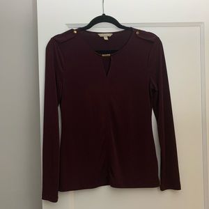 BANANA REPUBLIC maroon long sleeve